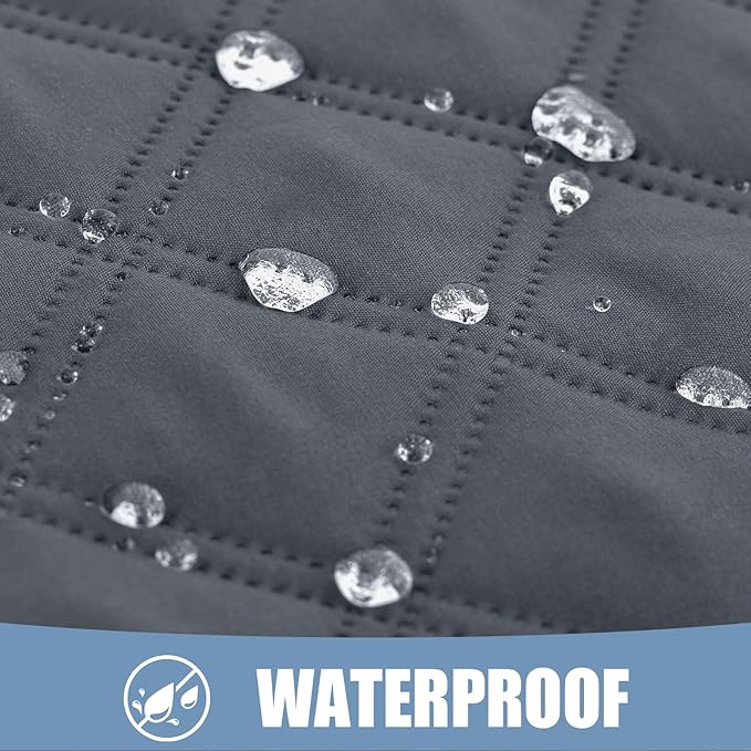 Smiry Waterproof Dog Bed Cover Pet Blanket, Soft Washable Dog Blanket for Furniture Bed Couch Sofa Reversible, Checkered (40"x90", Dark Grey/Dark Grey)