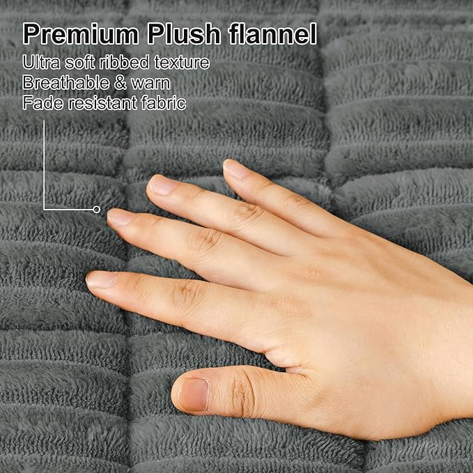 Smiry Couch Cover for Dogs, Non Slip Washable Sofa Protector for Pets, Soft Furniture Cover for Pet, Stylish Sofa Covers, Cozy Protect Against Fur, Dirt & Everyday Messes (Dark Grey, 27.6" x 47")
