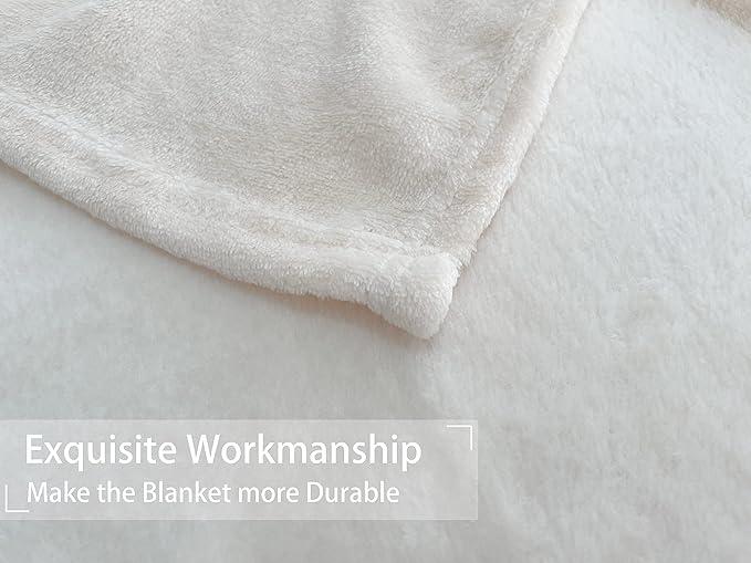 iMaylex Soft Puppy Flannel Fleece Blanket for Pet Dog Cat, Plush Microfiber, Cozy and Lightweight, White, Pet, 27 x 39 inch (70 x 100 cm)