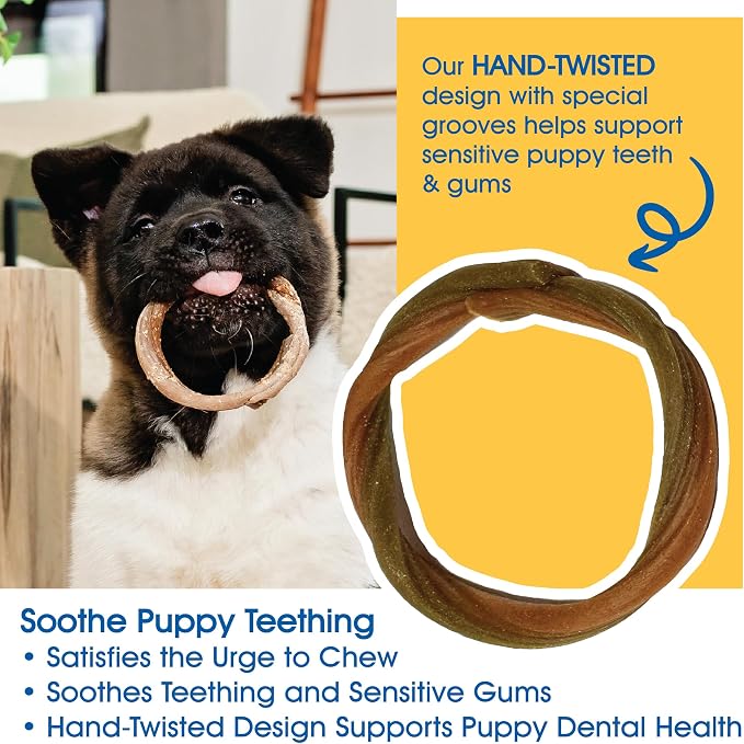 N-Bone Puppy Teething Rings Taste of Texas Chicken Fajitas Flavor 3 Count