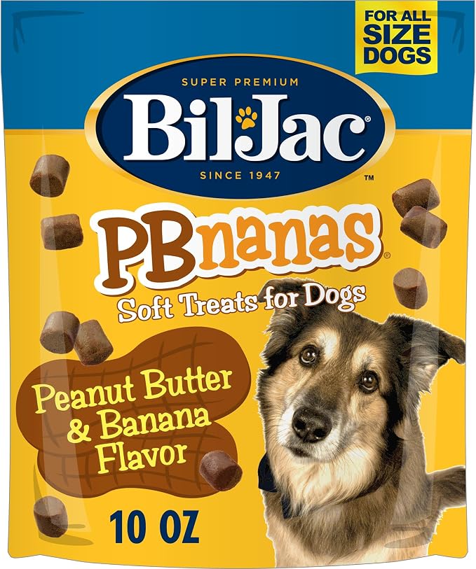 Bil-Jac PB-Nanas Soft Dog Treats | Peanut Butter & Banana Flavor | 10 oz