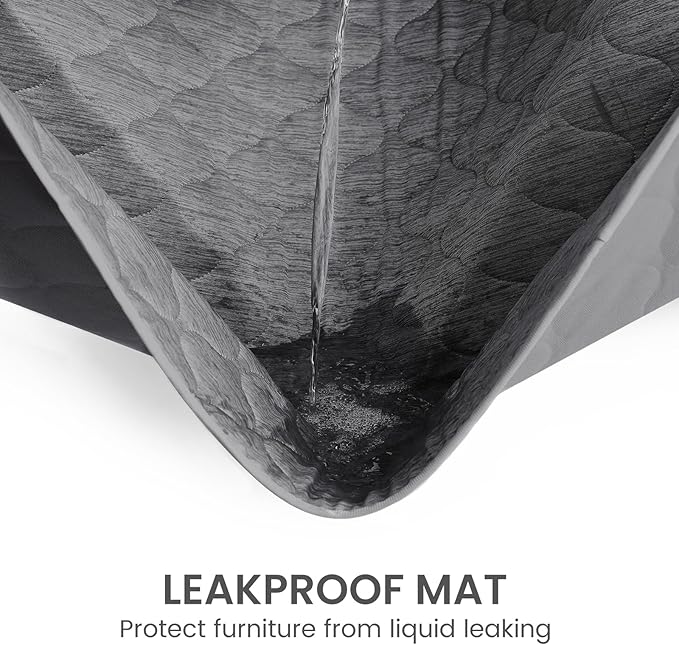 Cozy Bliss Deluxe Leakproof Cooling Blanket for Small Dogs Q-Max 0.5, Soft & Durable Washable Pet Cooling Mat for Hot Weather, Livingroom, Pet Throw & Couch Protector for Cats, Charcoal Grey, 25"x35"