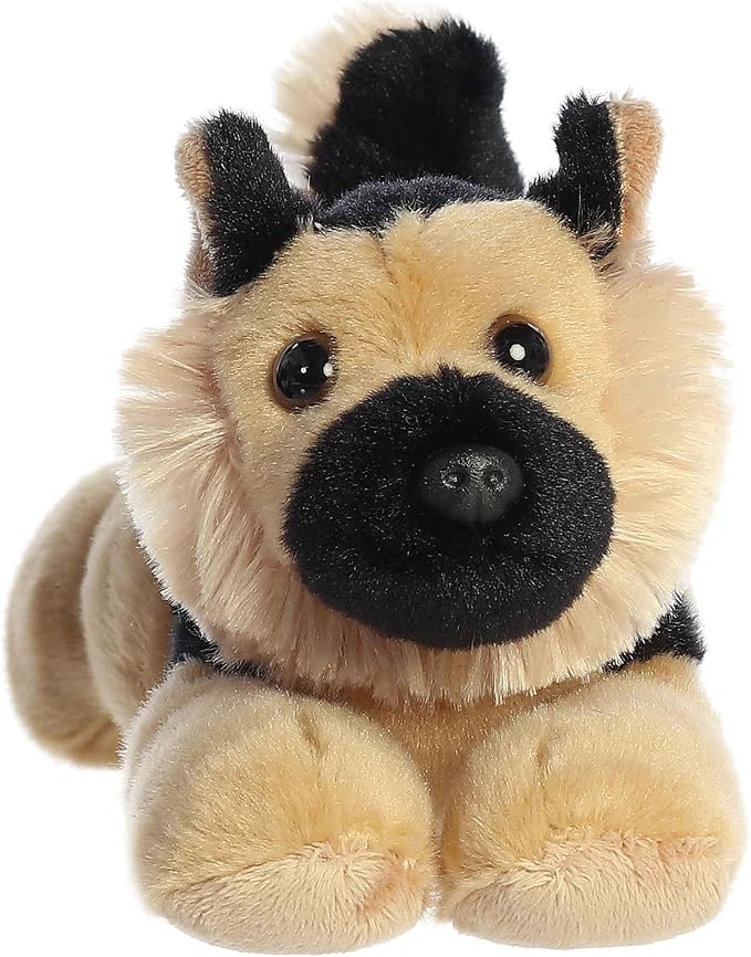 Aurora® Adorable Mini Flopsie™ Shep™ Stuffed Animal - Mini Companions Ready for Playful Adventures - for Kids All Ages, Toddlers, Adults, and Families - Black 8 Inches