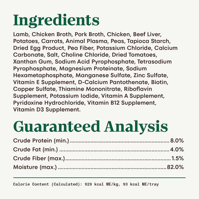 Nutro Adult Wet Dog Food, Natural Grain Free Dog Food Wet Cuts in Gravy Savory Lamb & Vegetables Stew Recipe, 3.5 oz. Trays (Pack of 24)