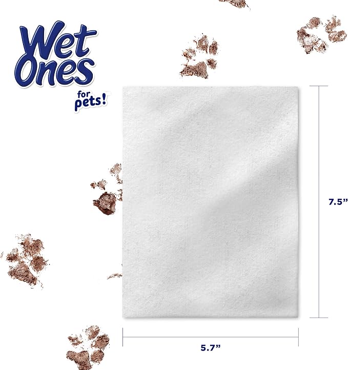 Wet Ones for Pets Paw and Tushie Dog Wipes with Chamomile, Tropical Splash Scent - Cleansing Grooming Wipes for Dog Paws and Butt Between Baths, Wet Lock Seal, 30 Count - 8 Pack