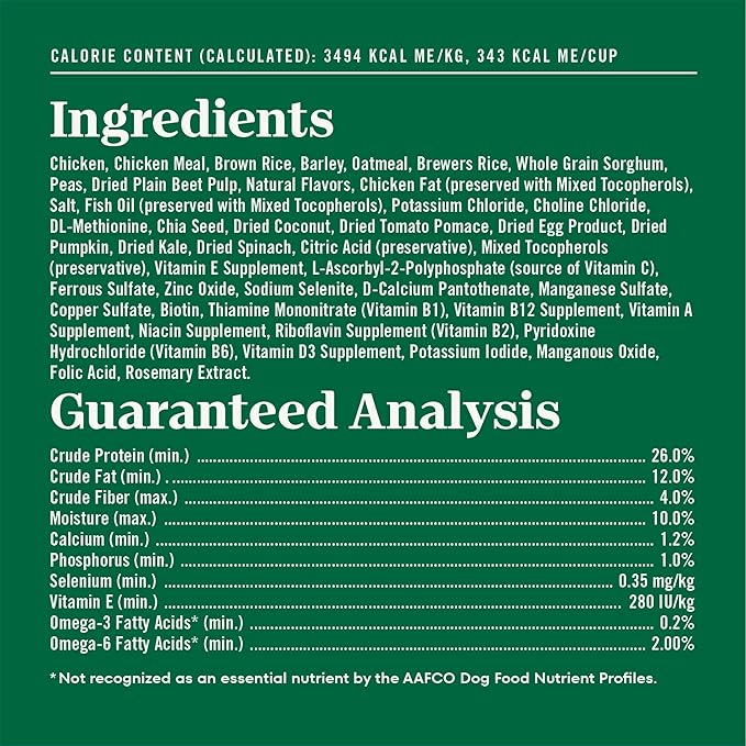 Nutro Natural Choice Senior Dog Food Dry Recipe, Chicken and Brown Rice Recipe, Dry Dog Food, 13 lb. Bag