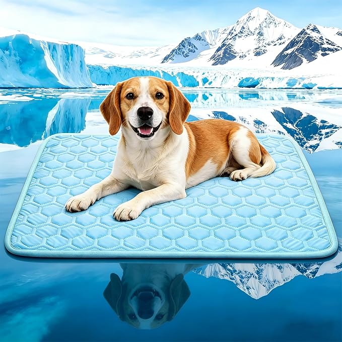 Cooling Mat for Dogs, Arc-Chill Dog Cooling Mat (Q-Max>0.45), Non-Slip Washable Pet Cooling Pad, Summer Self-Cooling Bed for Dogs Cats, Portable Crate Mat for Indoor & Outdoor Use,18"x29"