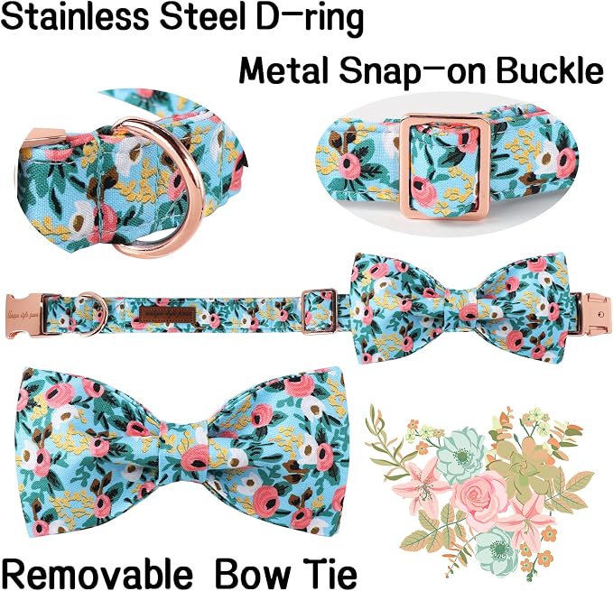 Unique style paws Dog Collar Bow tie Collar Adjustable Collars for Dogs and Cats Small Medium Large