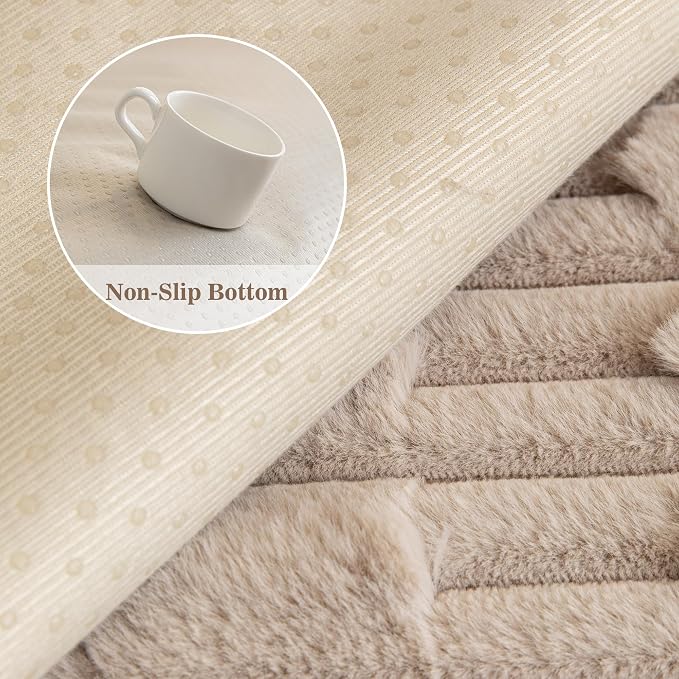 MYSKY HOME 100% Waterproof Couch Cover for Dogs, Plush Pet Couch Covers for Sofa Washable, Couch Covers for 2 Cushion Sofa Pet Friendly, Non-Slip Durable Sofa Cover Slipcover Protector, Khaki, 35"x63"