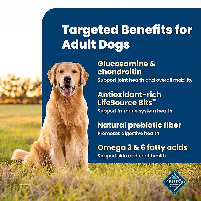 Blue Buffalo Life Protection Formula Beef & Brown Rice Adult Dry Dog Food, Supports Immunity with Antioxidant-Rich LifeSource Bits, Promotes Healthy Muscle Development, Skin & Coat Health, 5 lbs.