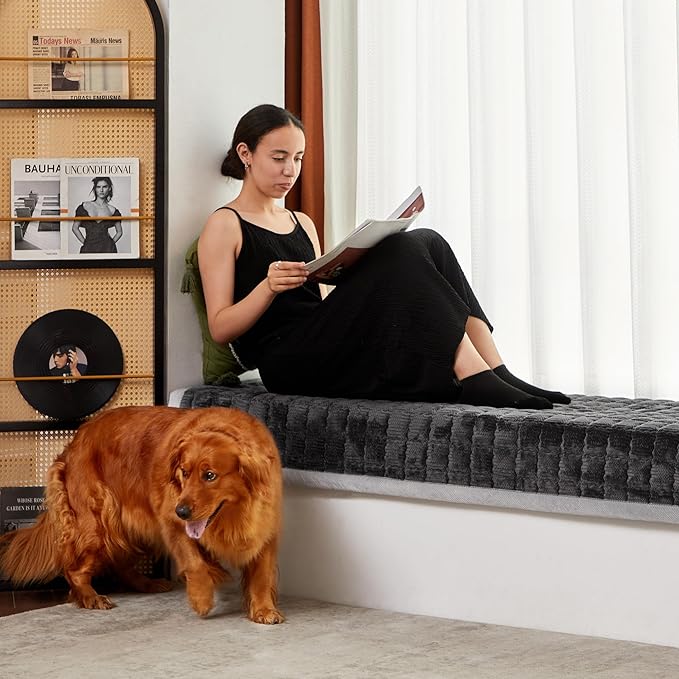 Couch Cover for Dogs Washable,Anti-Slip Back Cat Mat Pet Pad Blanket for Furniture Protector,Fuzzy Pet Sofa Cover for 3 Cushion Couch Sofa Pets Friendly (Dark Gray, 2pc/22"x28"-Arm/Backrest Cover)