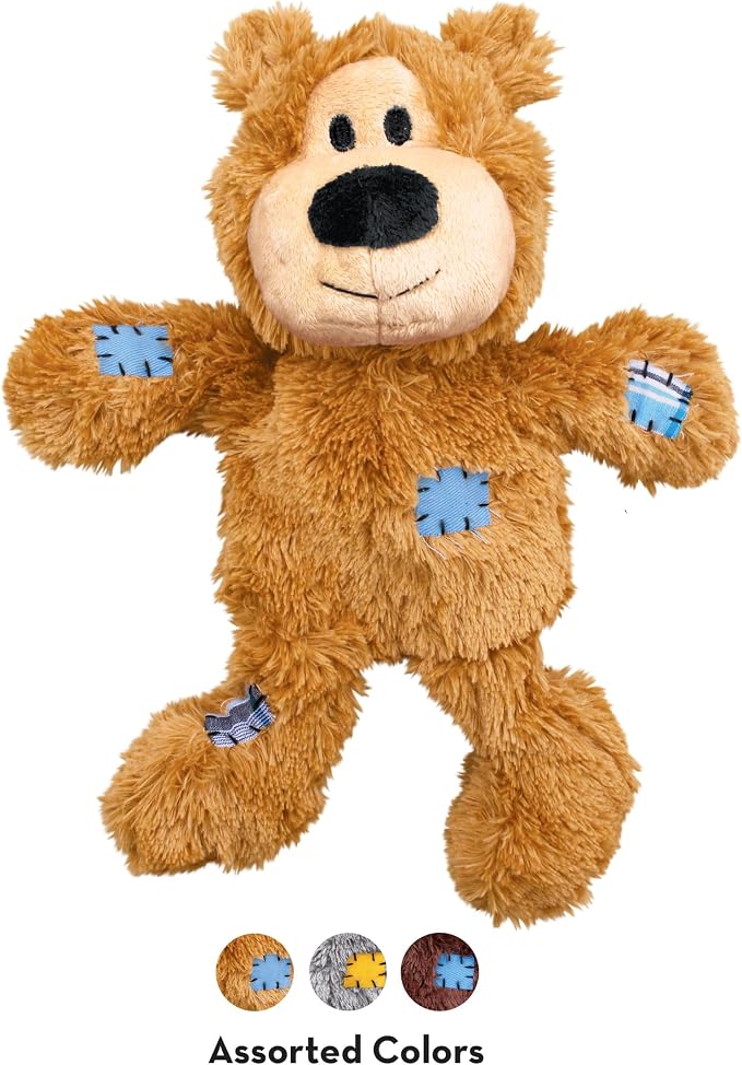KONG Wild Knots Bears - Durable Dog Toys with Internal Knotted Ropes and Minimal Stuffing for Less Mess (Assorted Colors) (X Large (2 Pack))