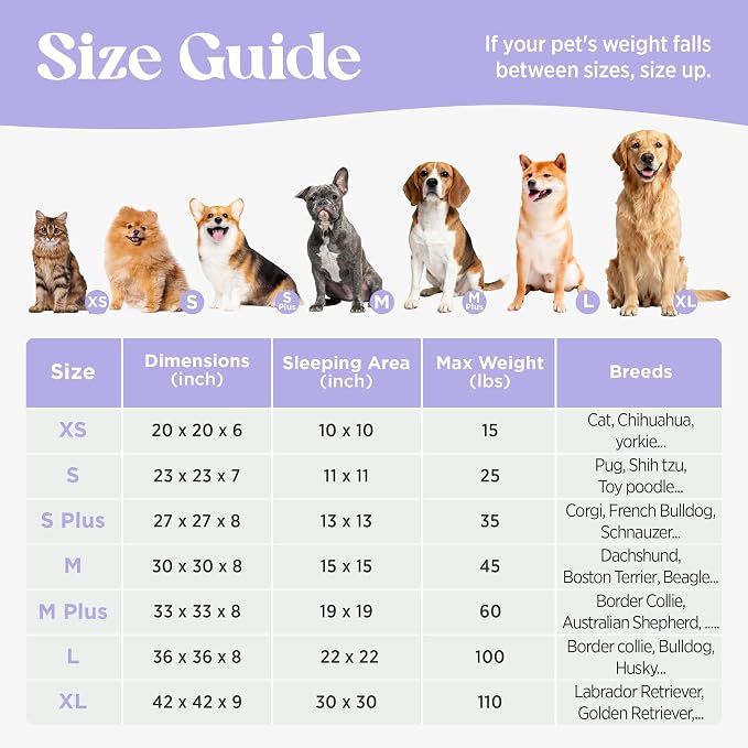 LE SURE Shown on TV Small Dog and Cat Bed - Round Calming Beds as Present for Pets, Cute Modern Home Decor with Jacquard Shaggy Plush & Anti-Slip Bottom, 23 Inch, Green