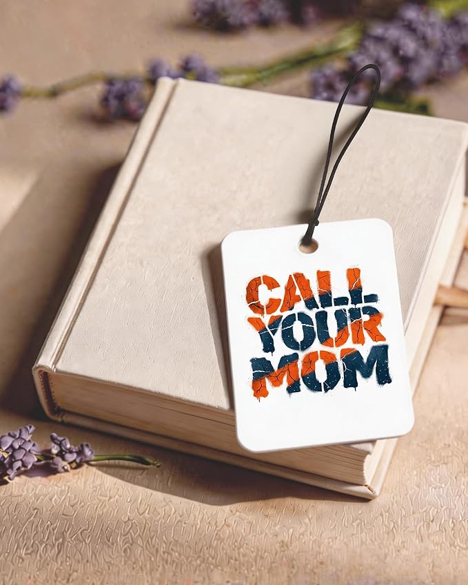 Funny Call Your Mom Orange Citrus Car Air Freshener 4pcs, College Girls Guys Boys Gag Gifts Hanging Scents Car Accessories Interior Mirror Decor for Women Girls