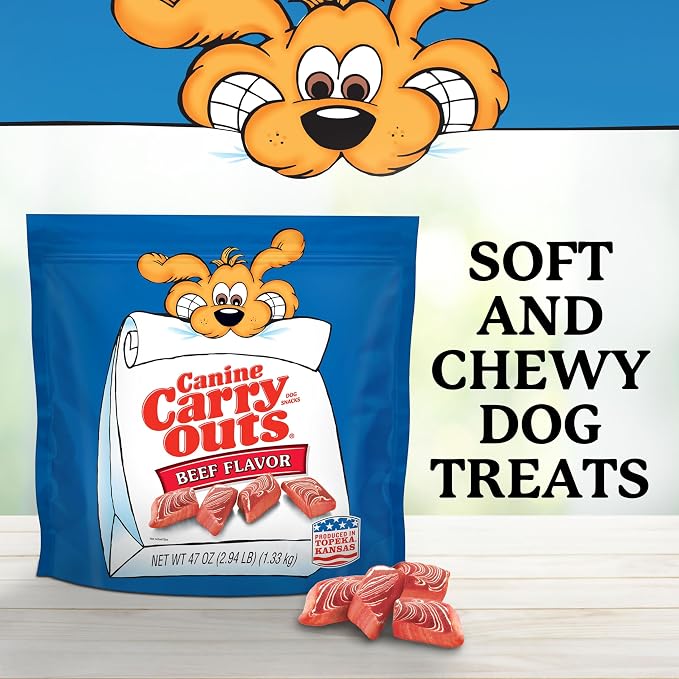 Canine Carry Outs Beef Flavor Dog Treats, 47oz Bag