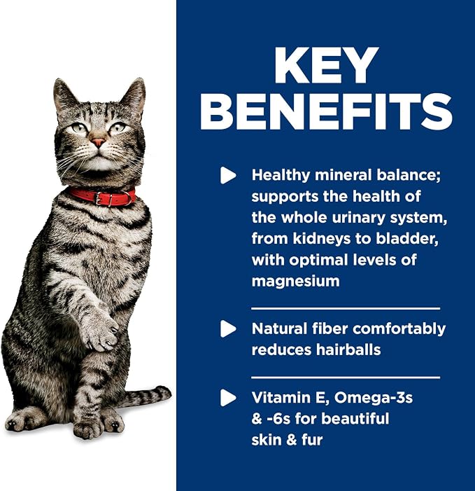 Hill's Science Diet Adult Urinary & Hairball Control Wet Cat Food, Chicken Minced, 2.9 oz. Cans, 12-Pack