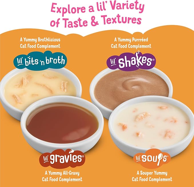 Purina Friskies Grain Free Lickable Cat Food Toppers Lil’ Soups With Sockeye Salmon in Chicken Broth - (Pack of 8) 1.2 oz. Cups