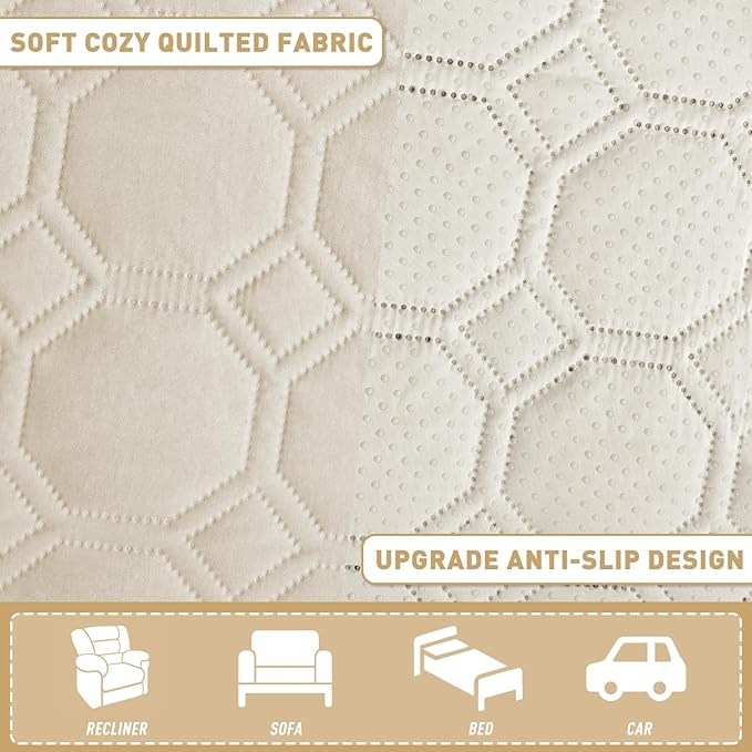 ZNSAYOTX Ultimate Cozy Blankets (82"x102") 100% Waterproof Bed Mat Blanket for Dog Pets, Couch Sofa Protector with Non-Slip Back Washable Durable, Pee Scratch Proof Easy to Clean (Beige)