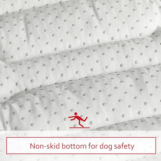 Dog Crate Mat (36" X 23") 2 Pack, Soft Dog Bed Mat with Cute Stars, Personalized Crate Pad, Anti-Slip Bottom, Machine Washable Kennel Pad, Grey