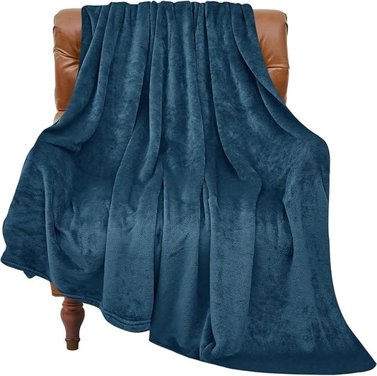 BEDELITE Fleece Blanket Mineral Blue Throw Blankets for Couch & Bed, Luxury Plush Cozy Fuzzy Blanket 50x60 inches, Super Soft Warm Lightweight Throw Blanket for Travel Camping