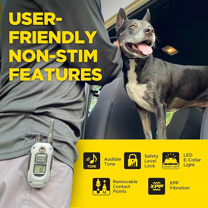 Dogtra X-Series X1 E-Collar Remote Transmitter Only (Compatible with 280X) 10 lbs+, 1/2 Mile Range, LED Light, 100 Levels of Precise Control for Stubborn Dogs, Waterproof, Boost for Quick Recall