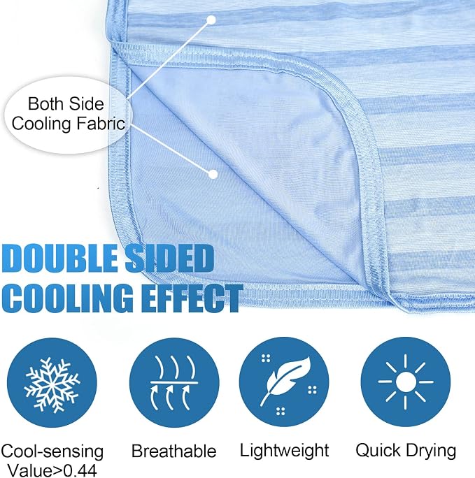 Ailemei Direct Cooling Blanket for Hot Sleepers, Double Sided Cold Effect, Queen Size Lightweight Breathable Summer Large Big Bed Blankets, Transfer Heat to Keep Body Cool Night Sweats, 90"x90"