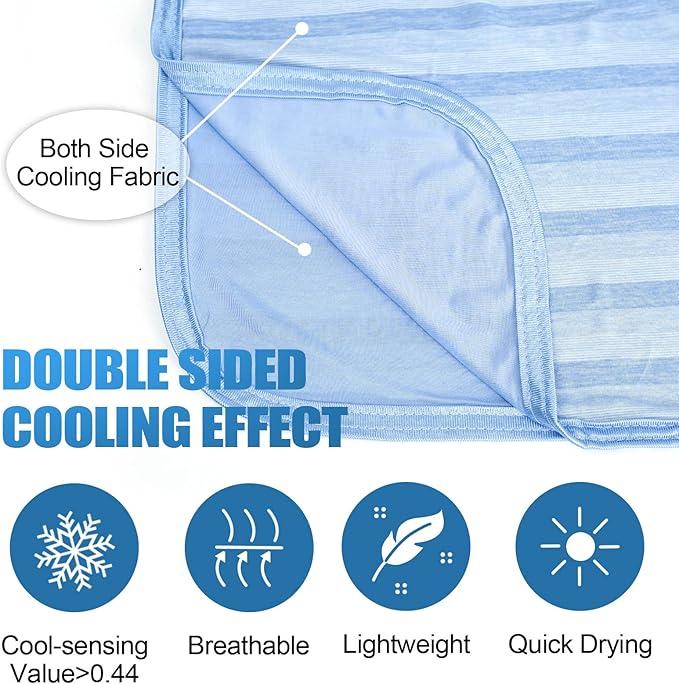 Ailemei Direct Cooling Blanket for Hot Sleepers,Double Sided Cold Effect,King Size Lightweight Breathable Summer Blankets for Bed,Transfer Heat to Keep Body Cool for Night Sweats,108"x90"
