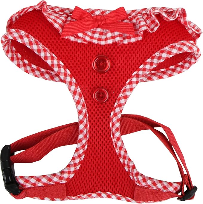 Authentic Puppia Vivien Harness, Red, Large