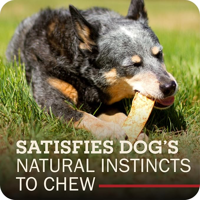 Redbarn Pet Products All-Natural Rawhide Bully Slices - Peanut Butter Flavor - Premium Grain-Free Beef Hide Treats High Protein Low Fat for Chewers - 9 oz Bag