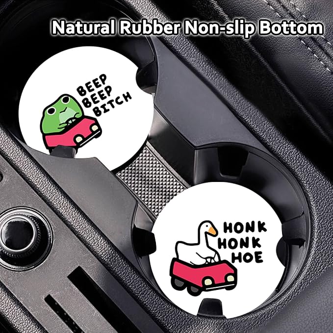 2Pack Driver Picks The Music Car Cup Holder Coaster,Retro Cassette Tapes Gifts for Women Men,Vehicle Interior Drink Mat Reusable Neoprene Car Coasters for Cup Holders Decor Automotive Accessories