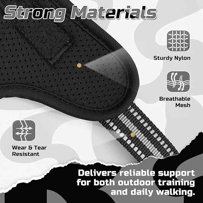 rabbitgoo Tactical Dog Harness for Large Dogs, No Pull Military Service Vest with Handle & Molle, Easy Control for Training Walking, Adjustable Reflective Straps, Black & White Geometric, M