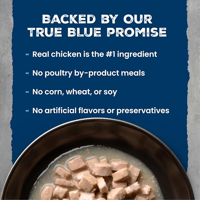 Blue Buffalo Wilderness Wild Delights Meaty Morsels Chicken & Salmon in Tasty Gravy Adult Wet Cat Food, High-Protein & Grain-Free Recipe with Natural Ingredients, 3-oz. Cans (24 Count)
