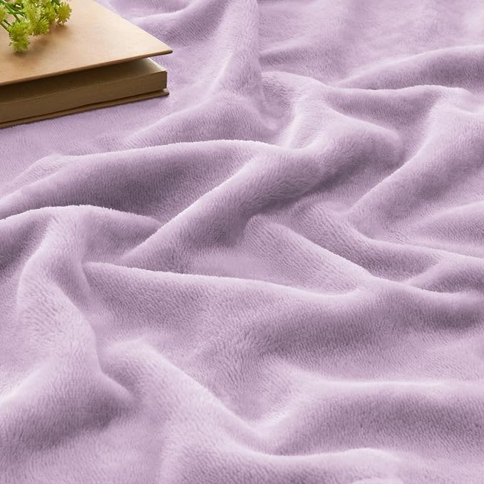 BEDELITE Fleece Blanket King Size Blankets for Bed, Luxury Plush Cozy Fuzzy Blanket 108x90 inches, Super Soft Warm Lightweight Throw Blanket All Seasons Suitable, Lilac
