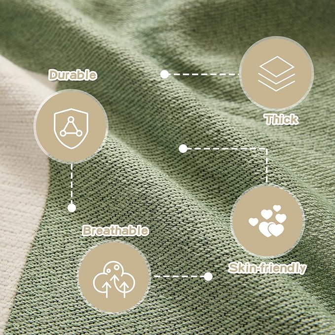 MEETSKY Couch Covers for Sofa Dogs Couch Cover Boho Sofa Slipcover Sectional Couch Covers for l Shaped Sofa Pets Protector Furniture Covers, 91" x 134", Sage Geometry
