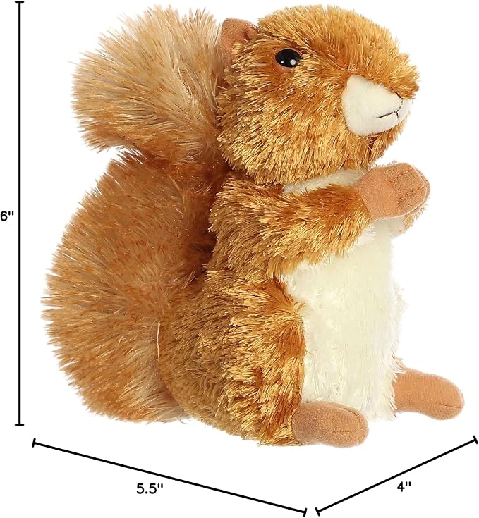 Aurora® Adorable Mini Flopsie™ Nutsie™ Stuffed Animal - Mini Companions Ready for Playful Adventures - for Kids All Ages, Toddlers, Adults, and Families - Red 6 Inches