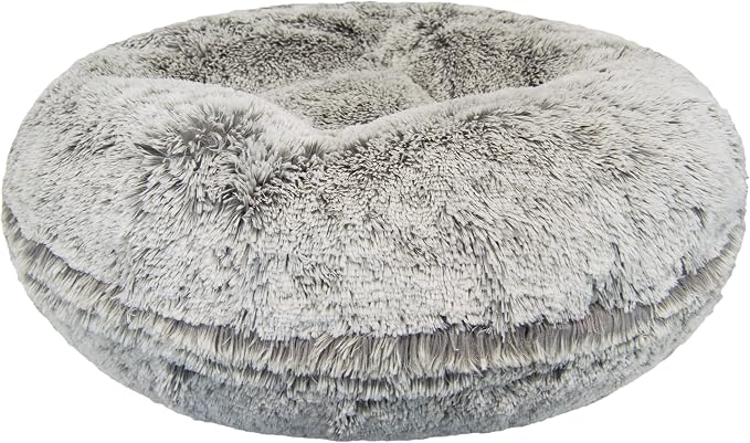 Bessie + Barnie Bagel Bed for Dogs and Cats – Round Pet Bed with 360-Degree Zipper, Waterproof Liner, Machine Washable Cover, Eco-Friendly Polyfill – Plush Donut Puppy Bed for Dogs