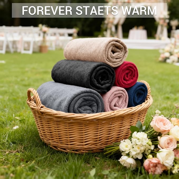 CULVE 24 Pack Fleece Throw Blanket 50x60 - Soft Lightweight Blankets in Bulk for Wedding, Gifts Pet Home Bed Sofa Couch Office Travel(6 Color)