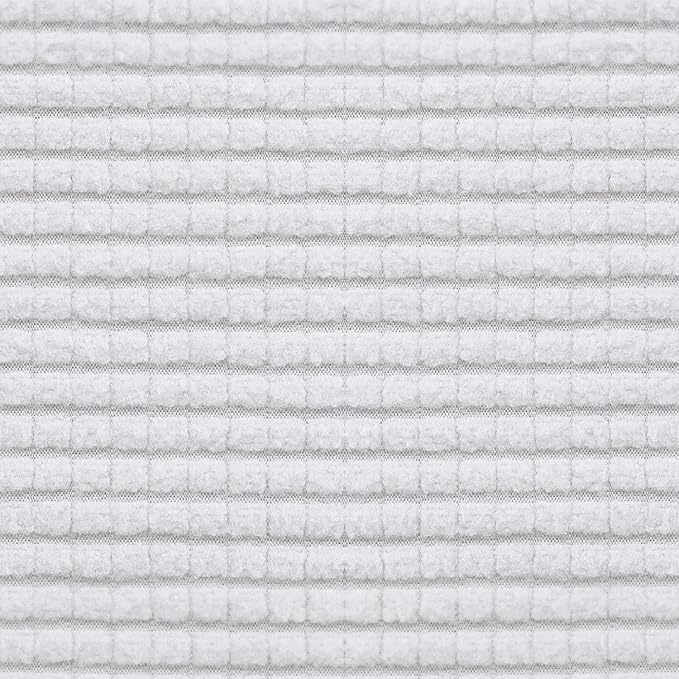 Easy-Going Stretch Oversized Loveseat Slipcover 1-Piece Sofa Cover Furniture Protector Couch Soft with Elastic Bottom for Kids Polyester Spandex Jacquard Fabric Small Checks Snow White