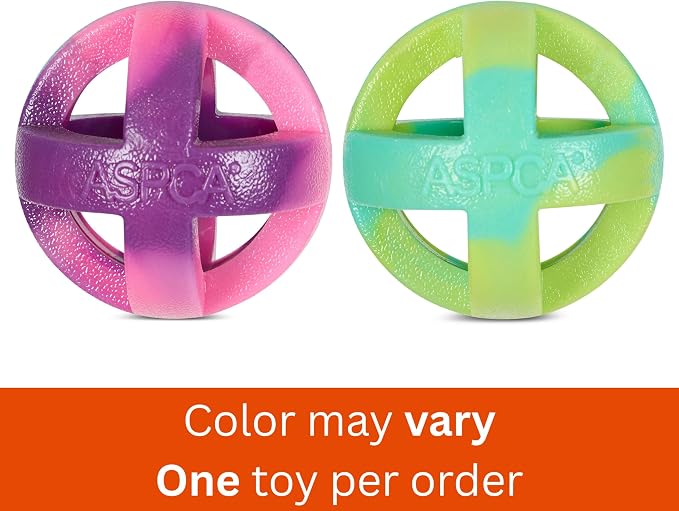 ASPCA Heavy Duty Cage Ball Dog Toy – Scented Rubber Chew Toy for Power Chewers – Durable & Safe TPR Material – Indoor & Outdoor Fetch Play (Pack of 2)