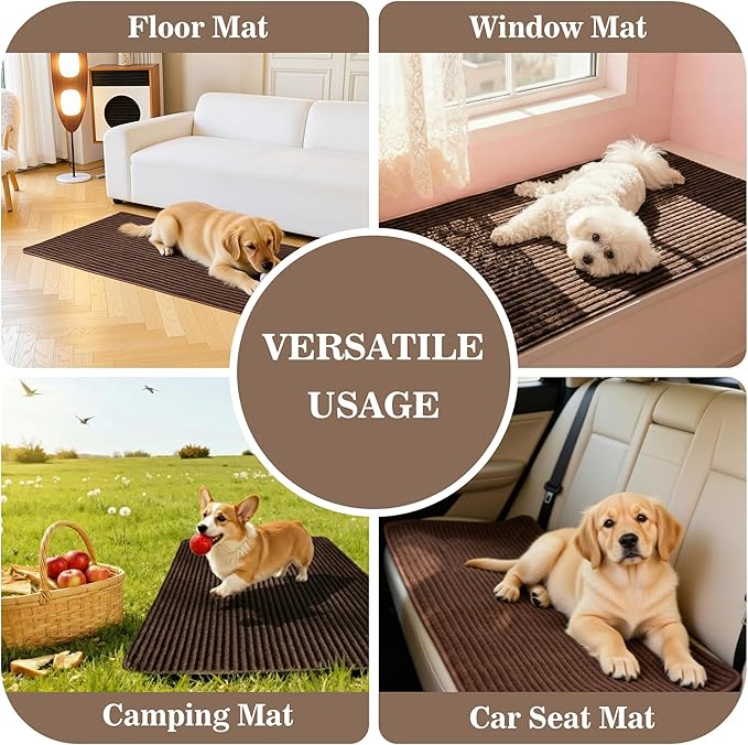 MYSKY HOME 100% Waterproof Couch Cover, Couch Covers for Dogs Washable, Non Slip Couch Covers for 3 Cushion Sofa Pet Friendly, Sofa Covers Furniture Protector, Dog Bed Cover, Chocolate, 35"x82.7"