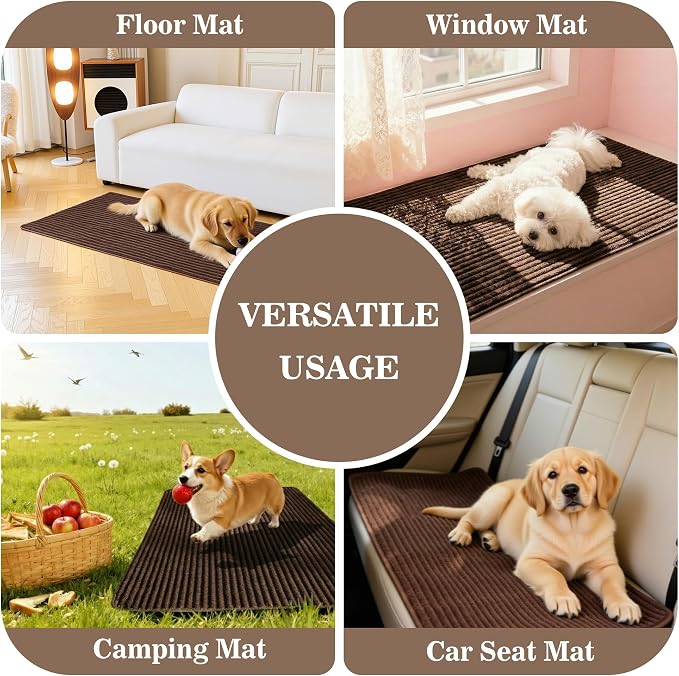 MYSKY HOME 100% Waterproof Couch Cover, Couch Covers for Sectional Sofa, Sofa Covers Washable Love Seat Couch Cover, Pet Couch Covers for 2 Cushion Sofa, Non Slip Dog Bed Cover, Chocolate, 35"x63"