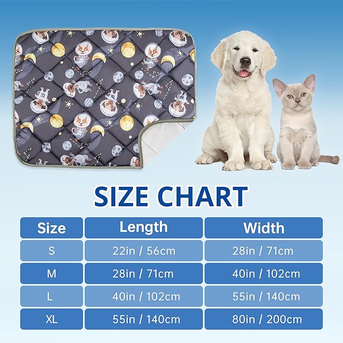 Paw Legend Dog Cooling Mat for Dogs Cat Cooling Pad for Dog Mat Blanket Summer Cool Tech Fabric Washable Sleeping Pad on Kennel Sofa Bed Floor Car Seats, Small
