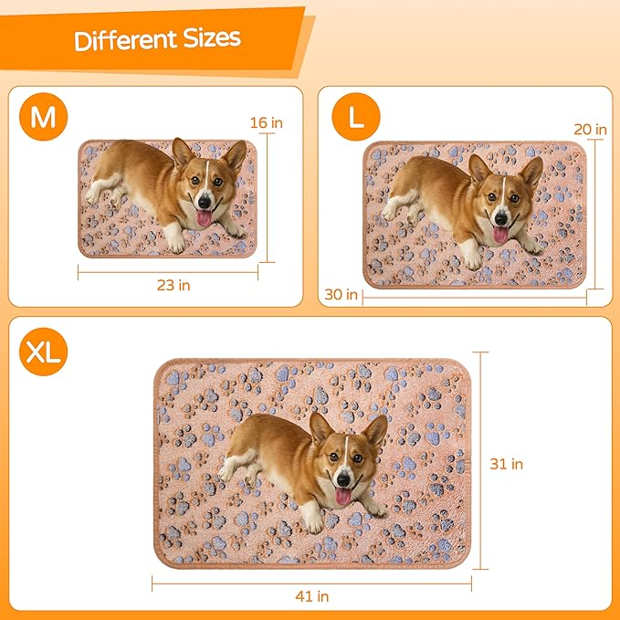 1 Pack 3 Blankets Premium Soft Fluffy Pet Flannel Blanket, Paw Printed Throw for Dogs, Cats and Puppies (Cute Paw Set, 41×31 inch, Pack of 3)