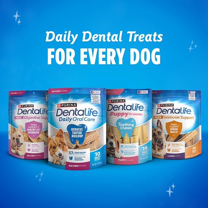 DentaLife ActivFresh Pack of 2 Dog Chews for Large Dogs 40 lbs. and Up, Dental Chews to Freshen Breath, Chicken Flavor, 35 oz. Each, 30 Chews Each/60 Total Chews - 30 ct. Pouch