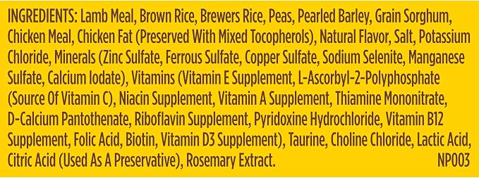 Nutrish Limited Ingredient Diet Lamb Meal & Brown Rice Recipe, 28 Pound Bag