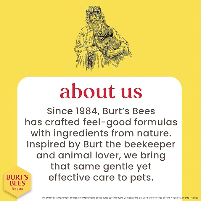 Burt's Bees for Pets Hypoallergenic Dog Shampoo with Shea Butter and Honey, Gentle Fragrance Free Shampoo for Sensitive Dogs with 95% Natural Origin Skin and Coat Formula, 16 Fl Oz