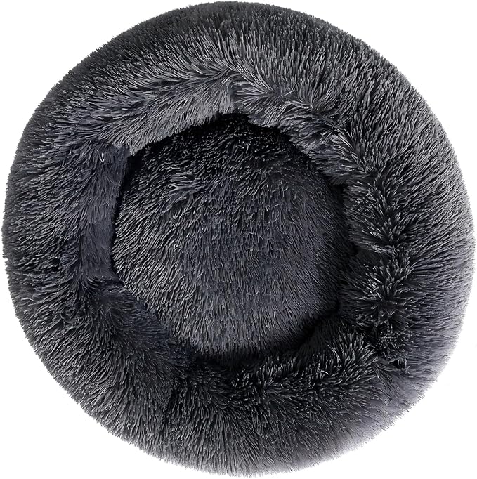 Large Cat Bed Round Dog Bed Warm Pet Beds Large Rabbit Pillow Calming Donut Ferret Beds Pillow Pet Kitten Bed Suit for 8KG Pet