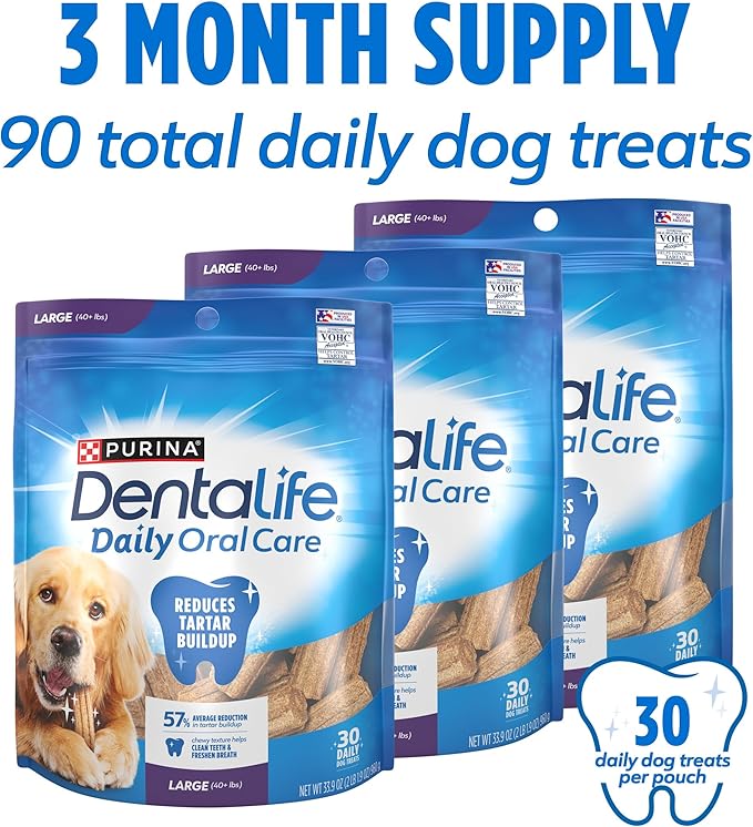 Purina DentaLife Daily Oral Care Dental Chews for Large Dogs - 90 ct.