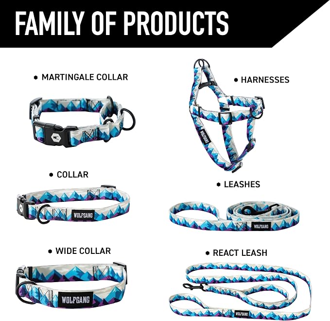 Wolfgang Heavy Duty Adjustable Dog Harness, Pull-Tested for Walking & Training, RockyPeaks Print, X-Large