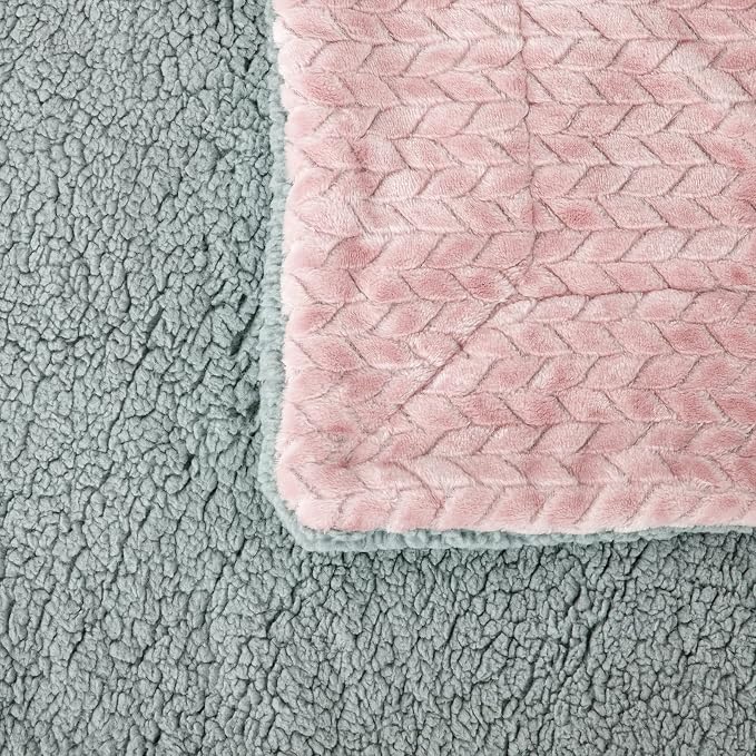 Fuzzy Blanket or Fluffy Blanket for Baby Girl or boy, Soft Warm Cozy Coral Fleece Toddler, Infant or Newborn Receiving Blanket for Crib, Stroller, Travel, Outdoor (32" x 40", MD-Sakura Pink)